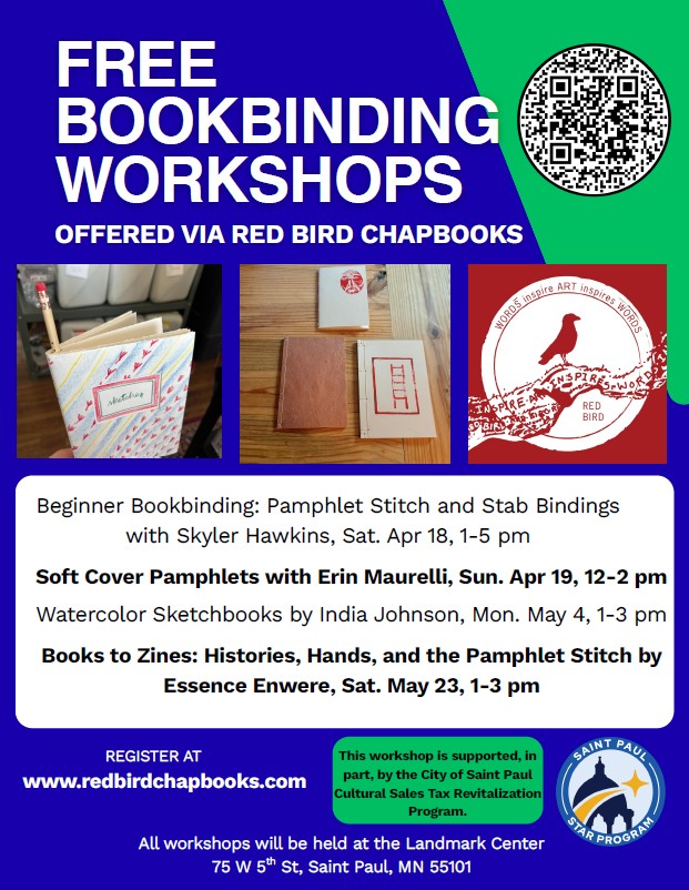 Red Bird Chapbooks Beginner Bookbinding Pamphlet Stitch and Stab